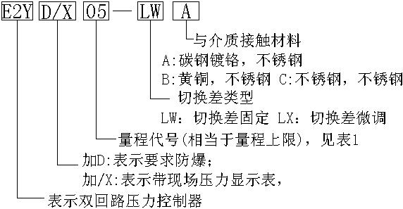 E2Y系列双开关型压力控制器